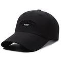 Quick-dry black mesh baseball cap with embroidered Collect Hobby logo for outdoors - Adjustable / Black with Black Embroidery