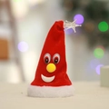 Elektrischer Klettern-Weihnachtsmann-Hut mit rotem Plüsch und leuchtendem Stern oben - Sternen-Hut-Stil (Schaukelbaum)