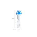 Blue and white cat paw stainless steel fork with silicone handle 10.4cm and weight 28.1g - 304 Blue Silicone Cat Claw Small Fork