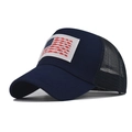 Klassieke marineblauwe honkbalpet met Amerikaanse vlag van vissen en ademend gaas - Verstelbaar / Marineblauw Visvlag