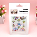 3D floral colorful rhinestone facial gems and body art stickers for makeup decoration - A18-9 Pineapple Surface (Colorful)
