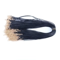 Bulk black wax cord necklace string with gold lobster clasp and extension chain - Gold Clasp/1.5mm Thickness/45cm Length + 5cm Tail Chain