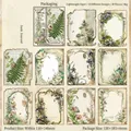Kit carta vintage a tema piante con rose e felci per collage artistici - 5 Miracolo Verde