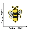 Cartoon bee embroidery patch with size dimensions 5.5cm height and 4.8cm width - Letter I Style (XT287)