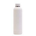 750ml white matte stainless steel sports water bottle with black seal and white twist cap - 750ml / Ivory