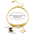 Dettaglio del bracciale a farfalla in oro 18K con dimensioni e marchio S-STEEL inciso - Stile Ciondolo Farfalla (B02693G)