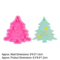 Pink silicone Christmas tree mold with a Merry Christmas design for holiday baking - Christmas Tree A (17-893) / Pink