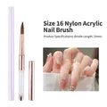 Size 16 nylon crystal nail brush with rose gold rhinestone handle and 24mm bristles - Size 16 (24mm)