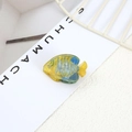 Tropical fish hair clip in yellow and blue striped acetate with rhinestone eye - Style 6-Yellow Blue Striped Fish