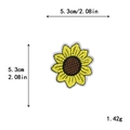 Embroidered yellow sunflower iron-on patch for DIY clothing repair and decoration - GZ-2771 With Adhesive Backing