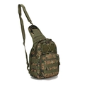 Tactical digital camo canvas chest bag with MOLLE webbing and multiple compartments - Jungle Digital