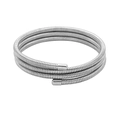 Three-layer silver stainless steel spring coil bracelet with a minimalist industrial design - High Quality Band 3-Layer / Steel