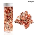 Flocons d'or rose comestibles en pot pour décoration de gâteaux et desserts DIY - Or Rose 2g