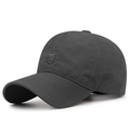 Casquette de baseball gris foncé séchage rapide avec logo R et perforations - Réglable / gris foncé