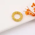 Golden sand gold ring accessory featuring intricate embossed floral textures and patterns - 2# Sand Gold Lucky Cloud