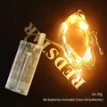 Warmgelbe LED Kupferdraht Lichterkette 3m 20g mit Batteriebox für DIY Weihnachtsdekoration - 3M Batteriekasten-Lichterkette (Warmgelb)