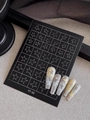 Silver pentagram star nail stickers YT 42 with glitter and diamond decoration effects - Irregular Star Style (YT42)