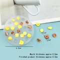 DIY miniature food silicone mold with croissant bear shapes and finished resin pieces - 3531-Transparent