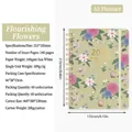 A5 2026 planner with floral cover, golden typography and elastic closure band - Floral Splendor (2026)