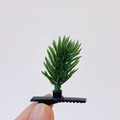 Cute green sprout seedling hair clip with black duckbill pin for creative fun styling - Christmas Pine Tree
