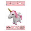 Palloncino 3D a forma di unicorno in bianco e rosa con corno dorato, 46x61cm - Pegaso bianco