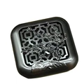 Chinese style alloy incense burner in antique grey featuring plum blossom镂空 lid design - Square Plum
