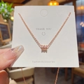 Collana in acciaio al titanio oro rosa con pendente cilindrico classico su cartoncino - Stile Cilindro Oro Rosa (X114) / Oro rosa
