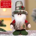 Weihnachtswichtel Plüschpuppe mit rotem Hemd und grün kariertem Hut, 20 cm Deko-Figur - Stil A-Schneemann