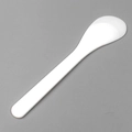 White plastic cosmetic spatula for mixing face masks and creams in a sleek 13cm design - Solid White