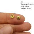 Separadores de cuentas pétalo dorado 5,5mm para horquillas Hanfu y joyería artesanal - Diseño de Pétalo Dorado (2#)