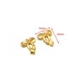 Set of two golden stainless steel bow pendants measuring 16mm x 20mm for DIY jewelry - 16*20mm Bow 1.7mm Single Hole / Gold