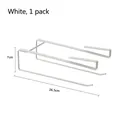 White under cabinet paper towel holder made of metal, 26.5cm length and 7cm height - White