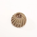 Brown matte bird nest hair ring expandable clip for high ponytail styling on white background - Matte Khaki
