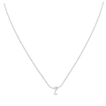 Minimalist silver-toned O-chain necklace featuring a polished capital letter Z pendant - Steel Z