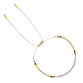 Bracciale bohémien con perline colorate e chiusura a coulisse in corda regolabile - Multicolore K
