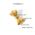 Pinza para el pelo con lazo dorado de acero inoxidable con dimensiones y peso del producto - Forma de Lazo (YYHD023111)