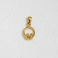 Poliertes goldenes Kopfhörer-Anhänger-Design aus hochwertigem Edelstahl für Herren - Kopfhörer / Gold