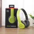 Gedetailleerd beeld van de groene P47 opvouwbare Bluetooth 5.0 hoofdtelefoon met doos - Groen