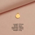 Polierter goldener runder Edelstahl-Anhänger mit 1,5mm Loch und einer Breite von 6mm - Gold