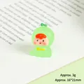 Detailed view of mini resin fruit figurine measuring 16x21mm and weighing 3g - Luminous Hami Melon