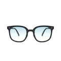 Faltbare quadratische Sonnenbrille mit schwarzem Rahmen und hellblauen Verlaufsgläsern - PC (Reguläre Linse) / 2. Gen - Verlauf Blau