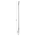 Silver stainless steel Yerba Mate straw spoon with 30cm length and 16g weight specs - 30cm-Silver Filtering Straw