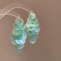 Meerblauer Silber-Ohrstecker