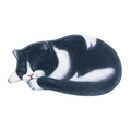Non-slip velvet floor mat featuring a cute 3D black and white cat shape for home decor - 40x76CM / Black & White Cat