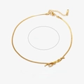 Collana a fiocco in acciaio inossidabile dorato con catena a serpente regolabile - Collana a Fiocco / Oro