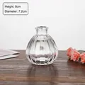 Transparent pumpkin-shaped glass vase for home decor, height 8cm and diameter 7.2cm - Little Pumpkin Green