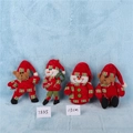 Decorazioni natalizie pupazzo di neve e orsetto di peluche con cappelli a righe 15cm - Bambole di Peluche (Gruppo 21)