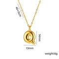 18K gold-plated copper necklace featuring a personalized initial letter Q pendant - Letter Q