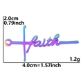Colgante faith de acero arcoíris con cruz latido de corazón para joyería DIY - Fe / Arcoíris