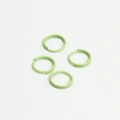 Set of four light green double jump rings for DIY jewelry and keychain accessories - 0.7*8mm Double Loop / Light Green